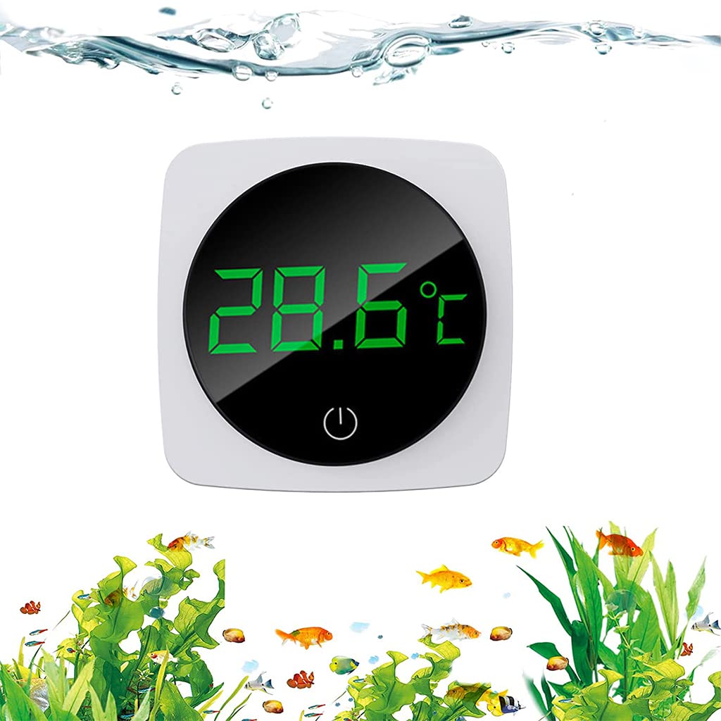 Qpets Wireless LED Aquarium Thermometer, Accurate Temperature Sensor Stick-on Thermometer for Aquariums, Real Time Temperature Sensing 5s Update Aquarium Thermometer for Aquariums, Terrarium Qpets Wireless LED Aquarium Thermometer, Accurate Temperature Sensor Stick-on Thermometer for Aquariums, Real Time Temperature Sensing 5s Update Aquarium Thermometer for Aquariums, Terrarium